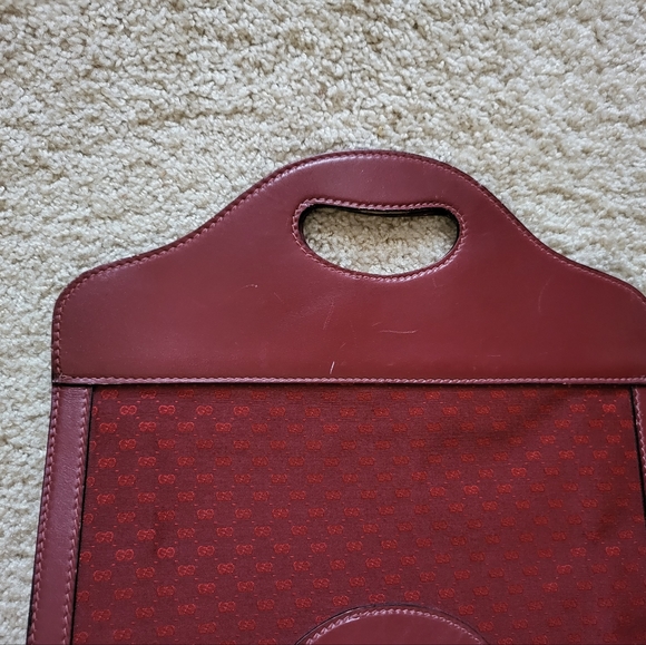 Pre-owned Vintage Gucci Bordeaux Red Shopper Tote Bag - Picture 12 of 15